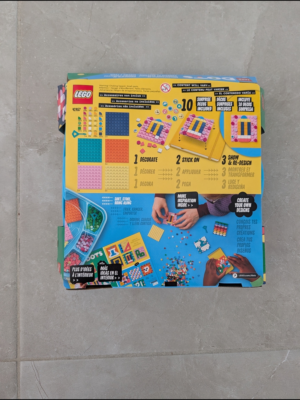 LEGO DOTS Adhesive Patch Set 41957 Mosaic Craft Kit 486 pcs - Picture 2 of 2